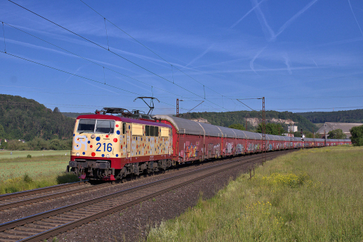 Postkarte | 111 216-8 [SR] bei Karlstadt/Main am 01.06.2023
